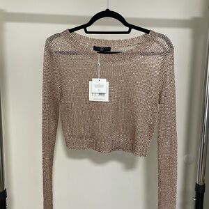 NWT Metallic Crop Top